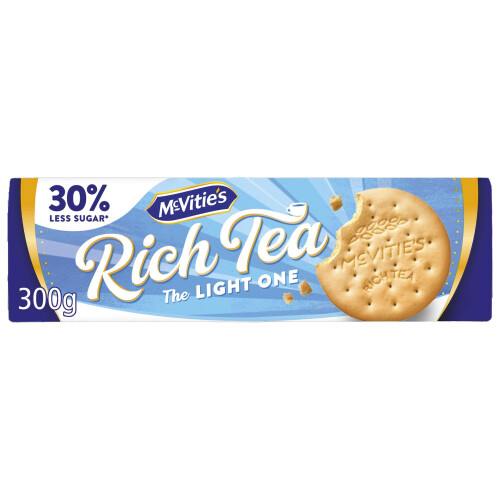 McVitie's Rich Tea Biscuits, The Light One, 30% Less Sugar, 300 g