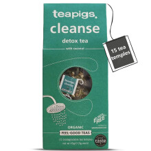 teapigs Organic Cleanse Detox Tea Bags Green Tea Dandelion Ginger Lemongr