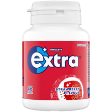 Wrigley's Extra Strawberry Sugar Free Chewing Gum Bottle, 46 Pieces - Fresh Brea