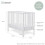 Obaby Obaby Bantam Space Saver Cot Ãâ‚âœ White | Compact Baby Cot | Adjustable Base 9