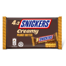 Snickers Creamy Peanut Butter  Milk Chocolate Snack Bars Multipack 146g 4 P