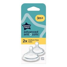 Tommee Tippee Advanced AntiColic Baby Bottle Teats Medium Flow for 3m