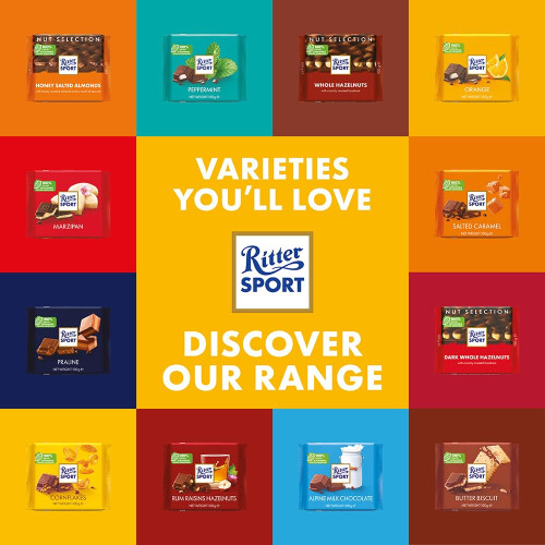 Ritter Sport Peppermint Dark Chocolate Bar, 100g, Chocolate Sharing 2