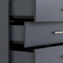 Seconique Dakota 5 Drawer Chest in Dark Grey