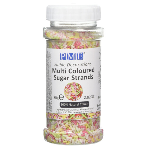 PME Multi Coloured Sugar Strands 80 g
