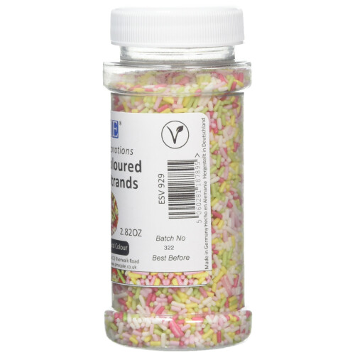 PME Multi Coloured Sugar Strands 80 g 1