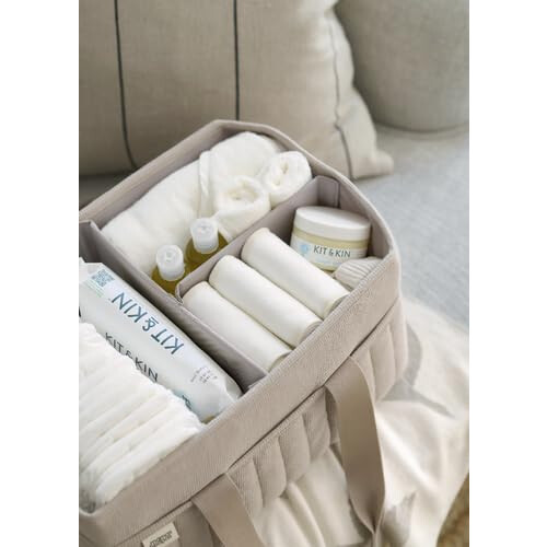 Mamas & Papas Mamas & Papas Nappy Caddy - Cashmere Waffle 1