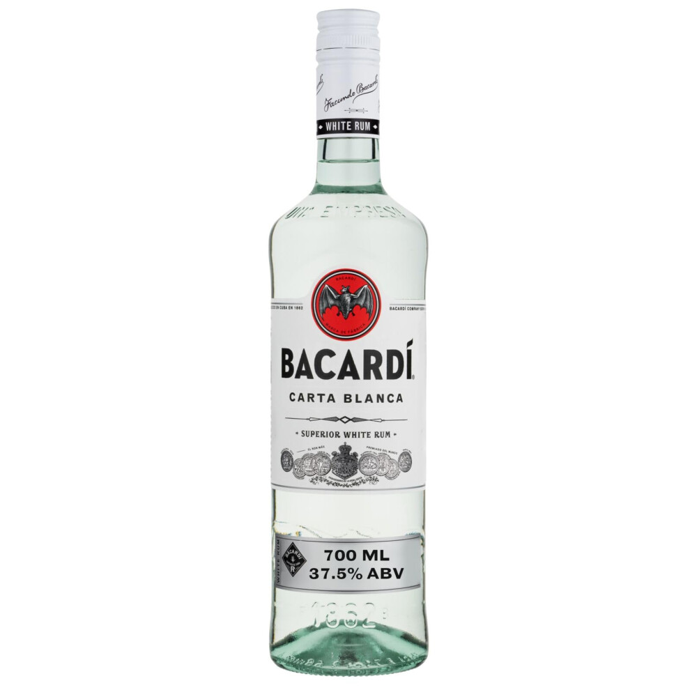 Bacardi Carta Blanca Superior White Rum - 700Ml / 70Cl, 37.5% Abv