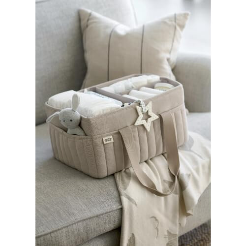 Mamas & Papas Mamas  Papas Nappy Caddy  Cashmere Waffle 2