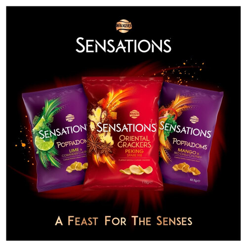 Walkers Sensations Mango  Chilli Chutney Sharing Poppadoms 825g 2