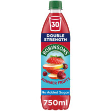 Robinsons Double Strength Summer Fruits No Added Sugar Squash 750ml