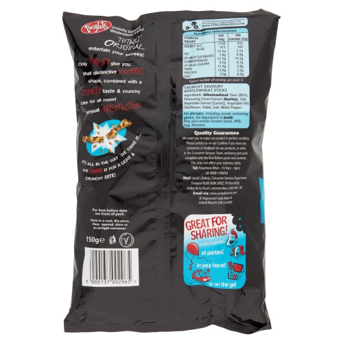 JACOB'S Twiglets Original Sharing Bag Snacks, 150 g (Pack of 1) 2