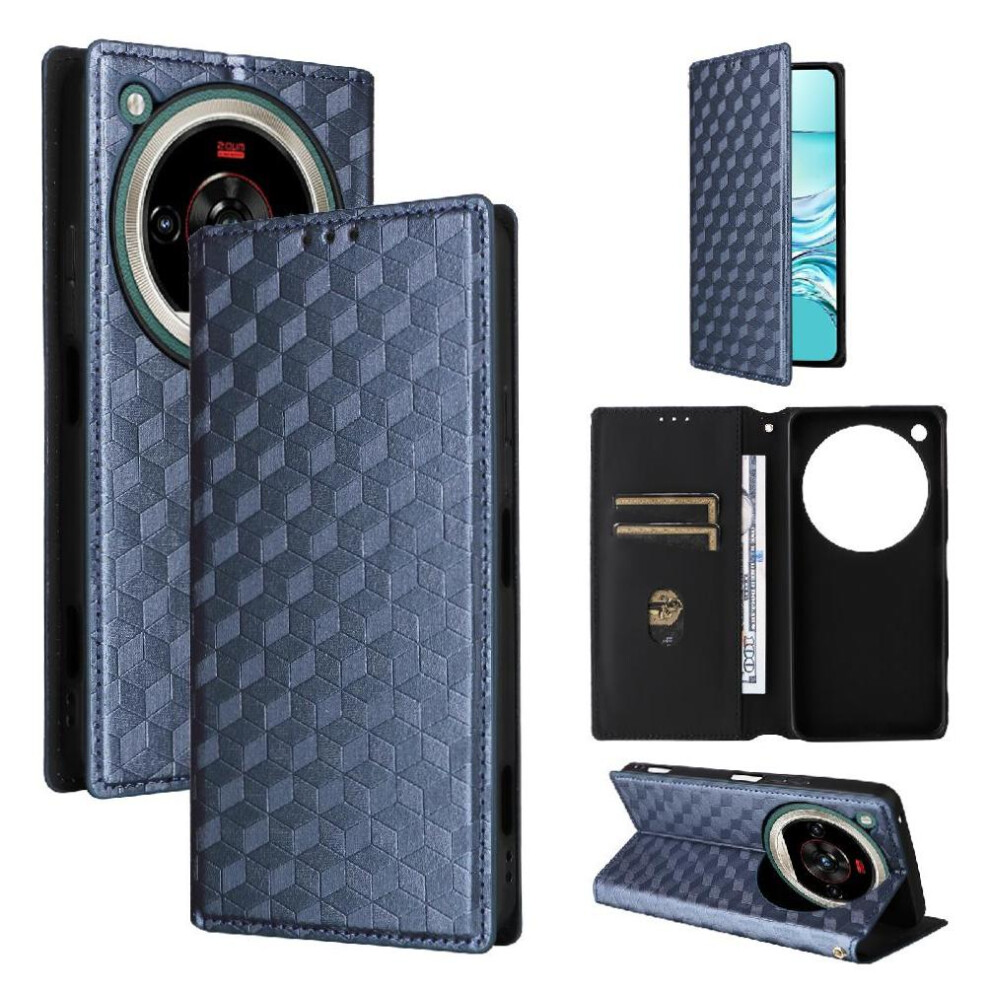 () Case For Zte Nubia Focus 2 Ultra 5G Wallet Magnetic Closure 3D Pattern Pu Leather Card Slots Holder 764563351596