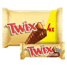 Twix Chocolate Biscuit Bars w/ Caramel, 4 x 40g, Christmas Chocolate