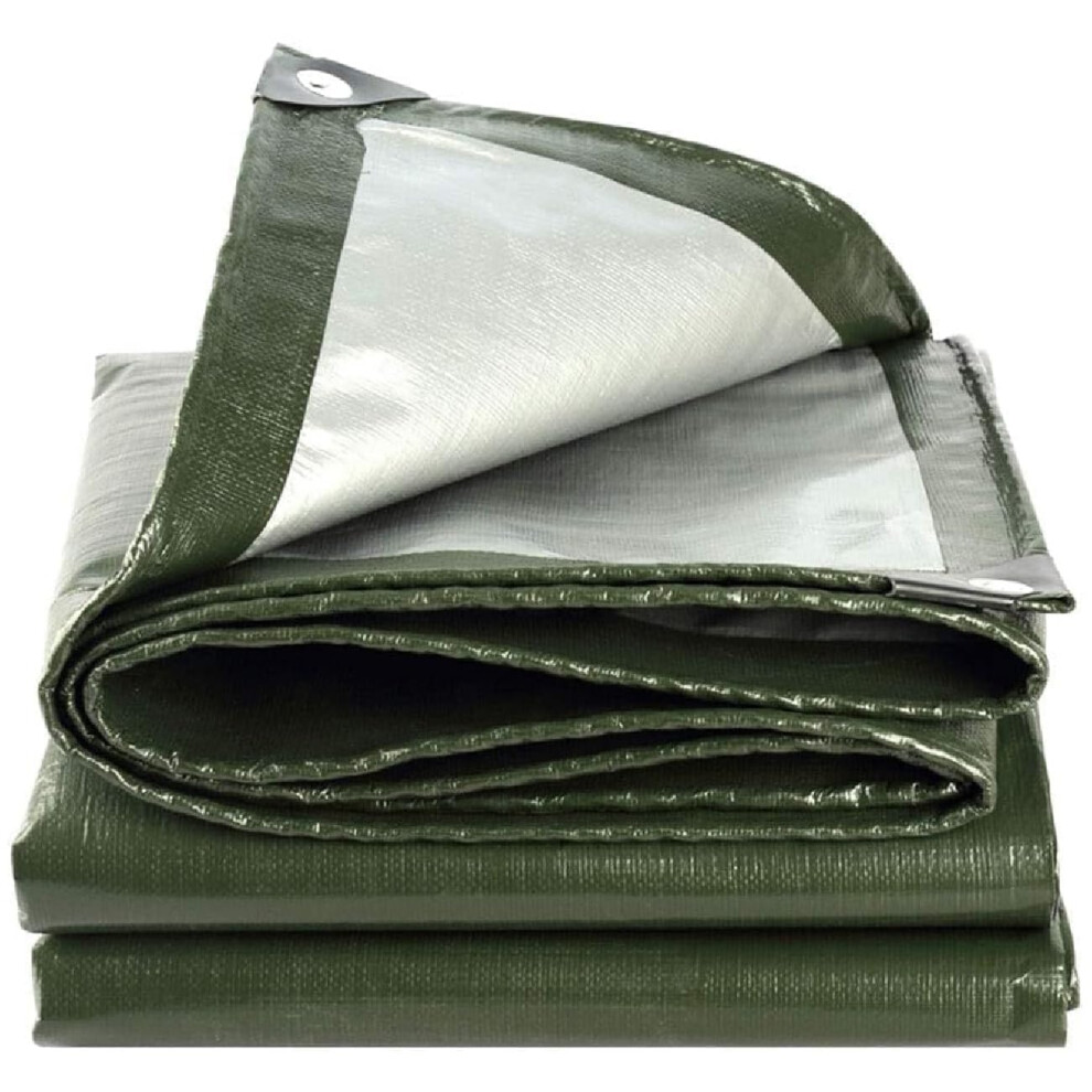 6081Dy Heavy Duty Waterproof Tarpaulin 5X6m Uv Resistant Pe Tarp With Reinforced Edges And Eyelets 9330225541837