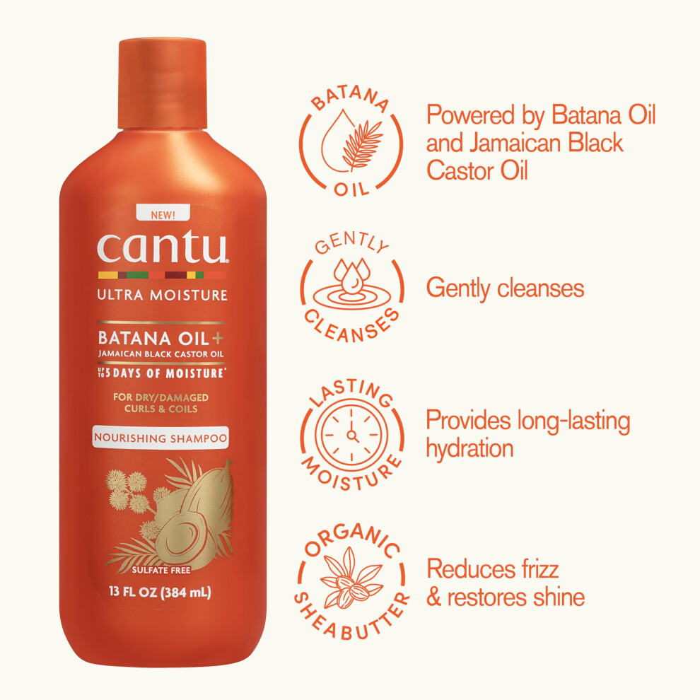 Photos - Hair Product Cantu Ultra Moisture Nourishing Shampoo with Batana Oil 384ml