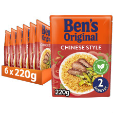 BEN'S ORIGINAL Chinese Style Microwave Rice, Bulk Multipack 6 x 220g pouches