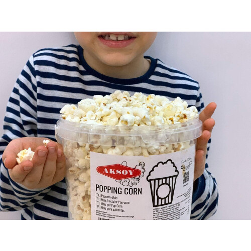 Aksoy Popping Corn Kernels 2.5KG – Non-GMO Whole Grain Popcorn Seeds, 2