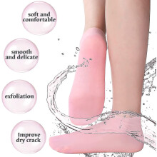 3pairs Silicone Socks, Silicone Moisturizing Sock, Silicone Heel Sock, Moisturizing Gel Socks For Repairing Dry Feet Cracked Heel A MSPHX