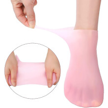 3pairs Silicone Socks, Silicone Moisturizing Sock, Silicone Heel Sock, Moisturizing Gel Socks For Repairing Dry Feet Cracked Heel A MSPHX