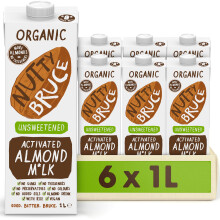 Nutty Bruce Unsweetened Activated Almond Milk Certified Organic Vegan Al