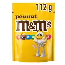 M&M's Peanut Chocolate Pouch, 112g, (Pack 1)