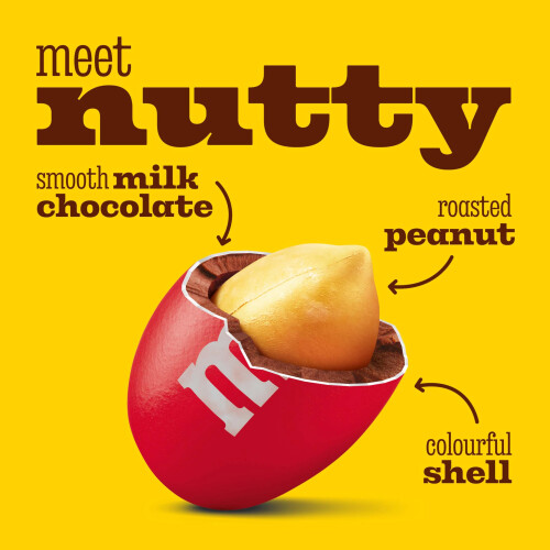M&M's Peanut Chocolate Pouch, 112g, (Pack 1) 2