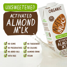 Nutty Bruce Unsweetened Activated Almond Milk Certified Organic Veg
