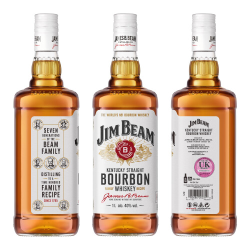 Jim Beam White Kentucky Bourbon Whiskey 1L 2