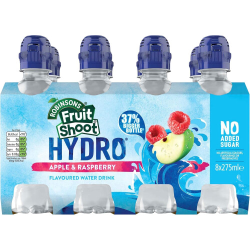FRUIT SHOOT Hydro Apple & Raspberry Fruit Flavoured Water, 275ml (Pack of 8) 2