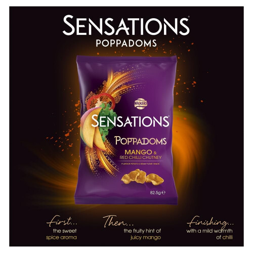 Walkers Sensations Mango  Chilli Chutney Sharing Poppadoms 825g 1