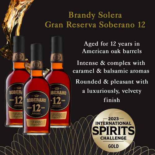 Soberano 12 Gran Reserva - Spanish Brandy Reserva 12 Year Aged Brandy 2