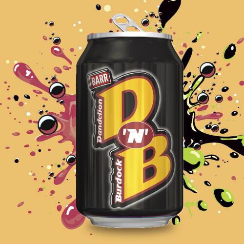 Barr Barr DNB - Fizzy Drinks 24 Pack x 330ml Cans - Dandelion and Burdock - Soft Drink with Zero Sugar 2
