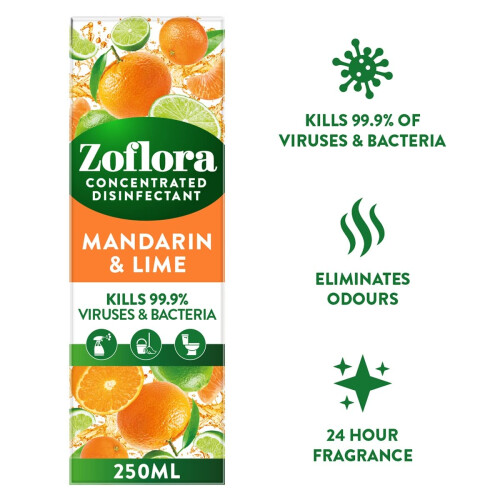 Zoflora Zoflora Mandarin & Lime Concentrated Multipurpose Disinfectant Liquid 1