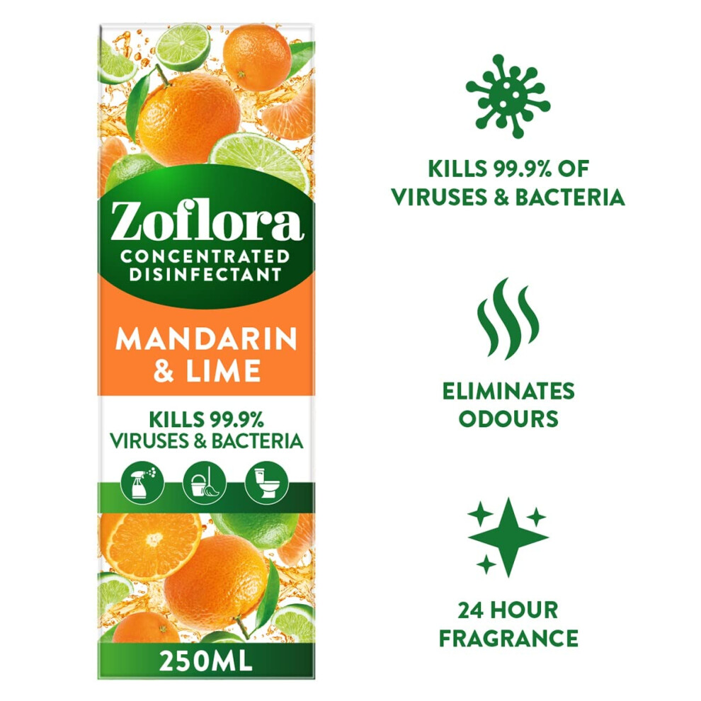 Zoflora Mandarin Lime Concentrated Multipurpose Disinfectant Liquid A