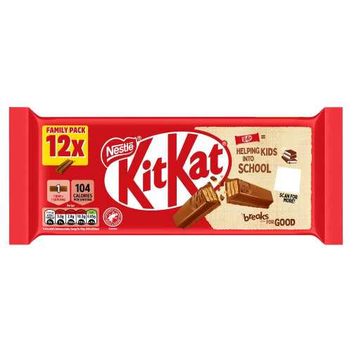 KitKat KitKat 2Finger Milk Chocolate Biscuit Bar 12pack, 12 x 20.7g