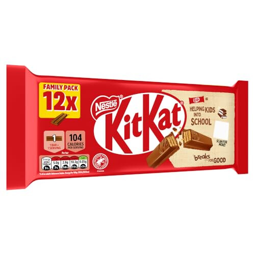 KitKat KitKat 2Finger Milk Chocolate Biscuit Bar 12pack, 12 x 20.7g 1