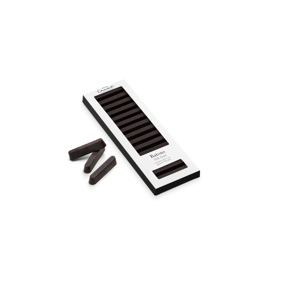 Hotel Chocolat 70% Dark Chocolate Batons - 15 Chocolate Sticks, 120G - Chocolate