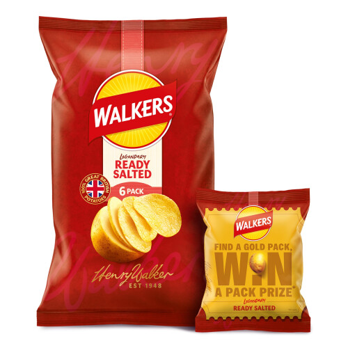 Walkers Walkers Ready Salted Multipack Crisps 6x25g 2