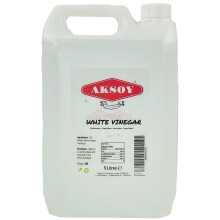 Aksoy Distilled White Spirit Vinegar 5L | Ideal for Cleaning, Pickling, Marinating, Cooking & Natural Weed Control – Multi-Purpose