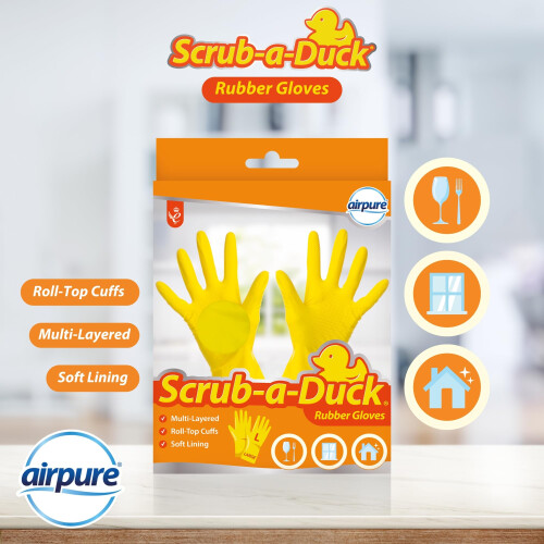 Airpure Scrub a Duck Rubber Cleaning Gloves | Washing Up 2