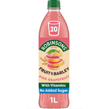 Robinsons Fruit and Barley - Real Fruit Squash, Low Calorie - Pink Grapefruit - 1 Litre, 20 Servings