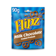 Flipz Milk Chocolate Coated Pretzel Snacks, 90 g (Pack of 1)