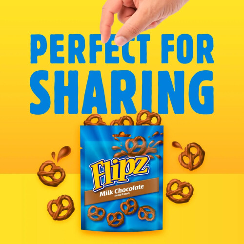 Flipz Milk Chocolate Coated Pretzel Snacks, 90g (Pack 1) 1