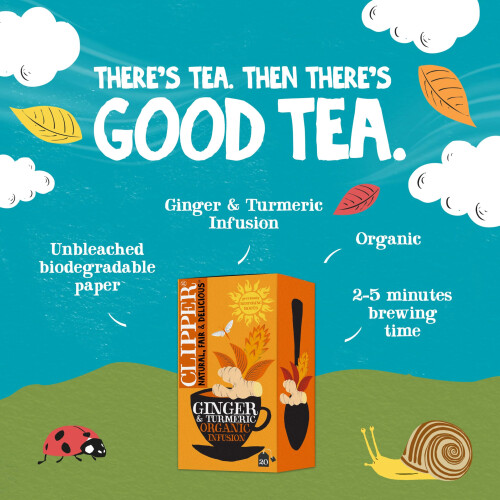 Clipper Organic Ginger & Turmeric Tea Bags - 20 Count 2
