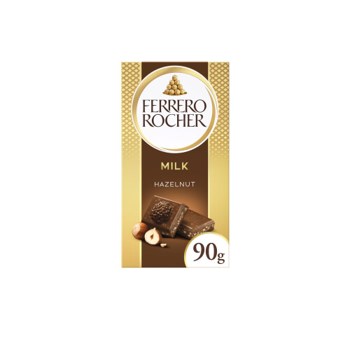Ferrero Rocher Original Milk Chocolate Bar and Hazelnut 90g