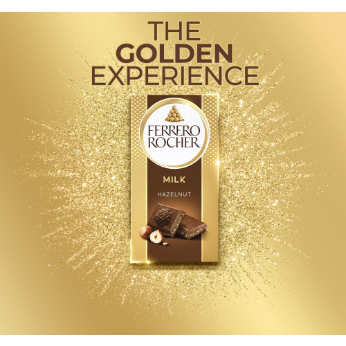 Ferrero Rocher Original Milk Chocolate Bar and Hazelnut 90g 2