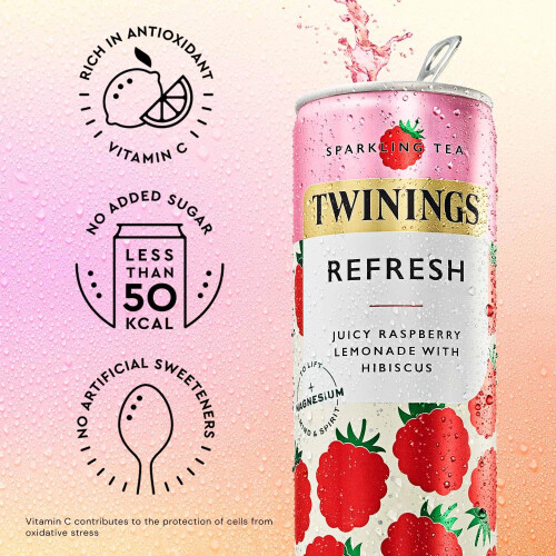 Twinings Twinings Refresh - Raspberry & Lemon Flavoured Sparkling Tea 2