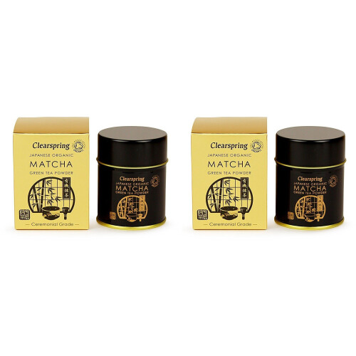 (2 Pack - Clearspring - Org Matcha Green tea (tin | 30g | 2 PACK BUNDLE