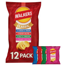 Walkers Crisps Classic Variety Multipack Crisps 12x25 g
